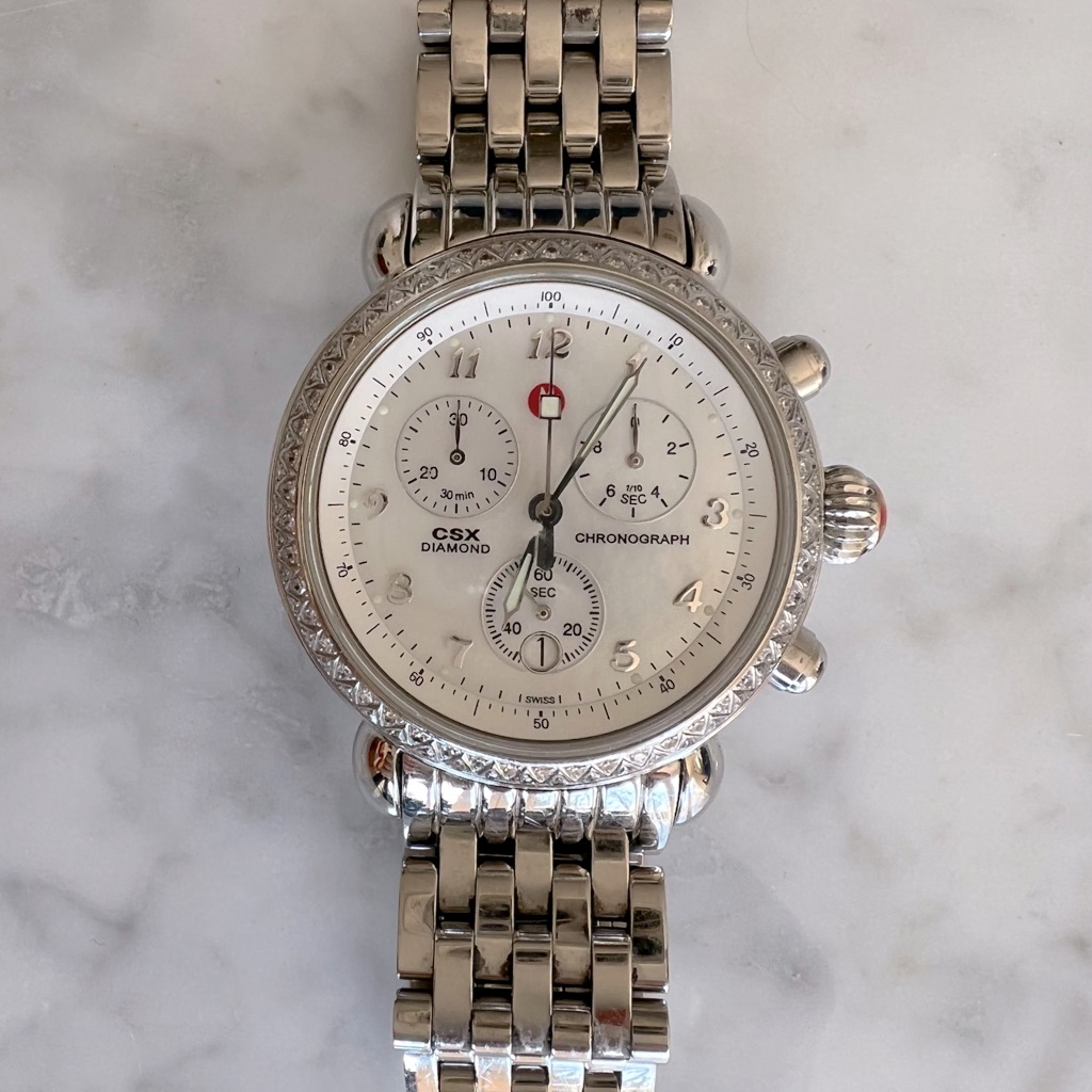 Michele Csx Chronograph Diamond Watch